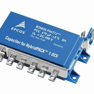 Bild 4: Platzsparender EPCOS-Zwischenkreiskondensator; mittels der PCC-Technologie wird ein Füllfaktor von fast 1 erreicht.(Bild:  TDK)