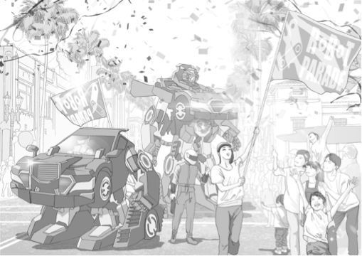 So stellen sich die Designer einen möglichen Einsatz im Vergnügungspark vor. (J-deite Ride LLP)