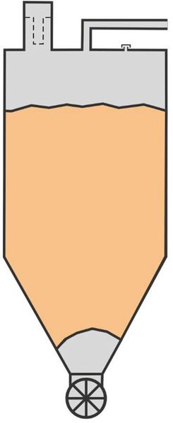 Auch Brückenbildung ist eine unschöne Randerscheinung im Silo. (Bild: Schwedes + Schulze Schüttguttechnik)