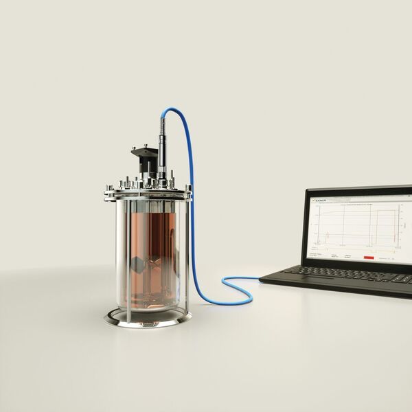Laboratory bioreactor with an Excell 231 rod sensor for determination of the cell growth. (Exner)
