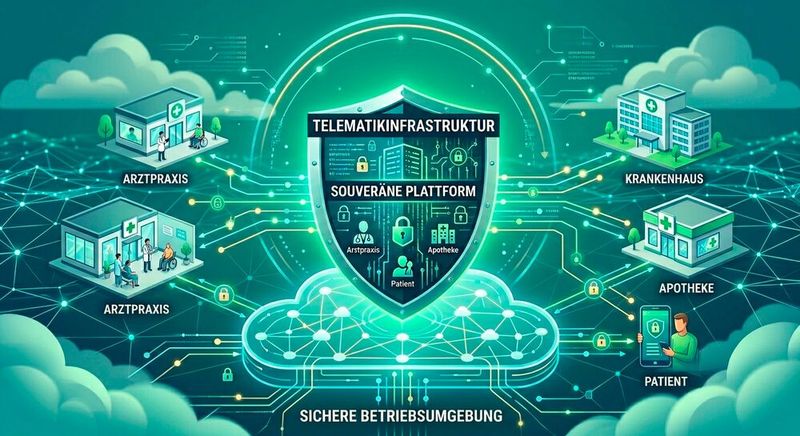 Auch Fachdienste wie das E-Rezept sollen auf eine gemeinsame, leistungsfähige Plattform zugreifen.(Bild:  Gemini / KI-generiert)