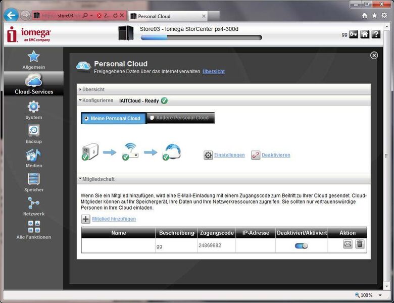 Über die Personal Cloud lassen sich die auf dem NAS-Server gespeicherten Daten über das Internet nutzen. (Quelle: IAIT) (Archiv: Vogel Business Media)