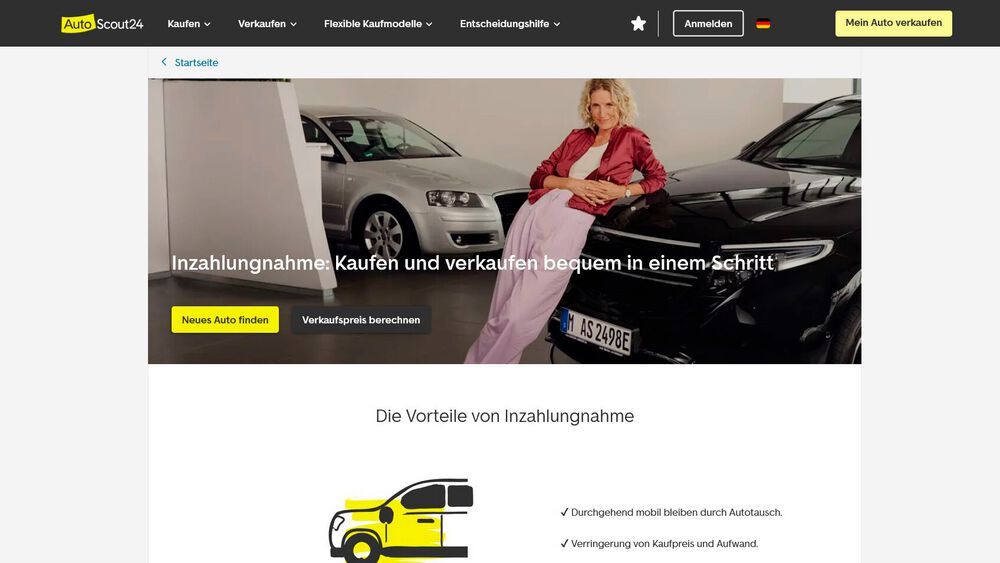 Onlinebörse poliert Inzahlungnahme auf