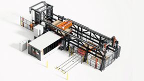 Bystronic präsentiert auf der Euroblech seine Lösungen für Automation in der Blechbearbeitung: Bycut 3015 mit Bytrans Modular, Bysort und  Bytower Cross. (Bild: Bystronic)