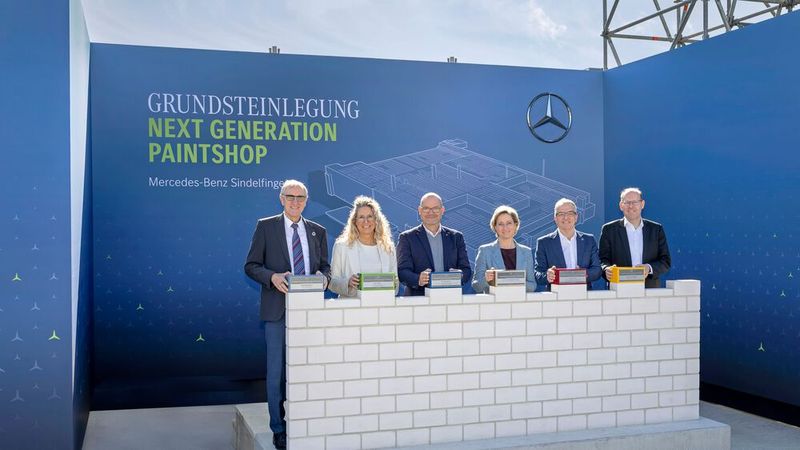  Mercedes-Benz legt Grundstein für nachhaltigen „Next Generation Paintshop".(Bild:  Mercedes-Benz)