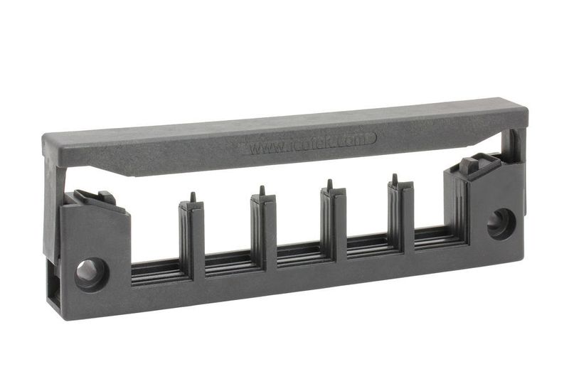 Dies ist die größte Variante der einreihig aufgebauten KEL-Quick E mit Platz für 5 Kabeltüllen. (Icotek)