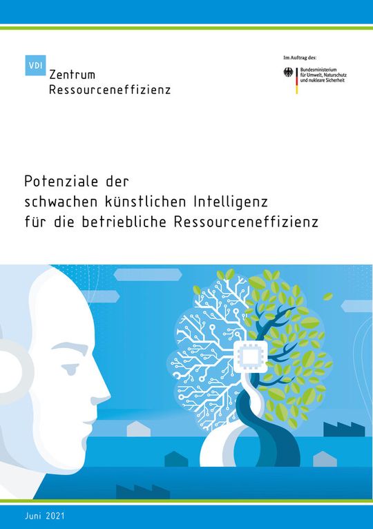 Die Studie „Potenziale der schwachen künstlichen Intelligenz für die betriebliche Ressourceneffizienz“ fokussiert sich vor allem auf kleine und mittlere Unternehmen.(Bild:  VDI ZRE)