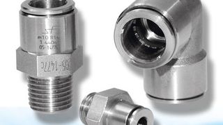 Die geometrieoptimierten Steckverbindungen eignen sich für Gase und Flüssigkeiten. (Bild: Schwer Fittings)