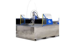 Beim T-Modell von Water Jet Sweden handelt es sich nach Aussage des Herstellers um eine Mehrzweck-Wasserstrahlschneidmaschine. (Water Jet Sweden)