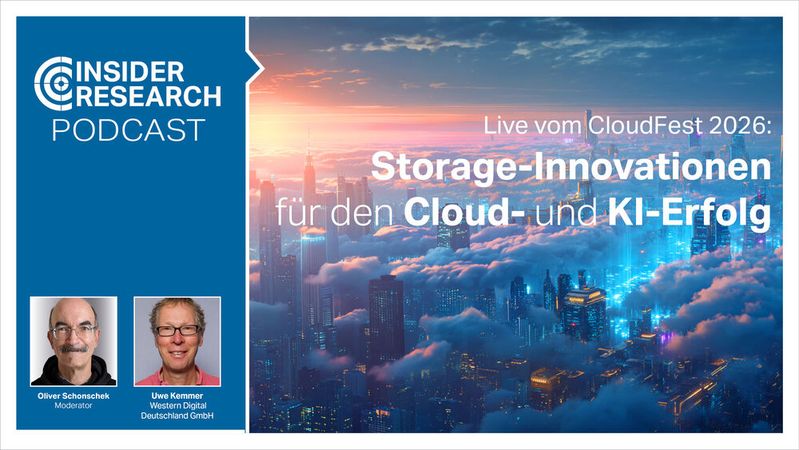 Live vom CloudFest 2026: Storage-Innovationen für den Cloud- und KI-Erfolg, ein Interview von Oliver Schonschek, Insider Research, mit Uwe Kemmer von WD.(Bild:  Vogel IT-Medien/WD/Schonschek)