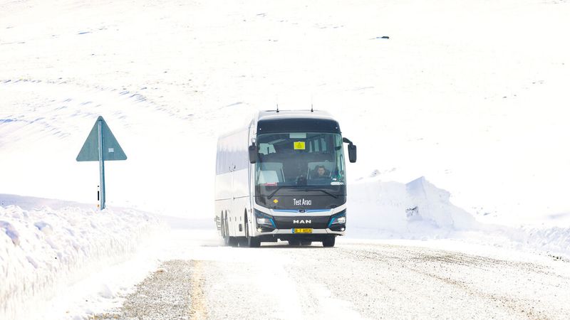MAN has completed winter tests with nine buses.(Image: Bulent Camci)