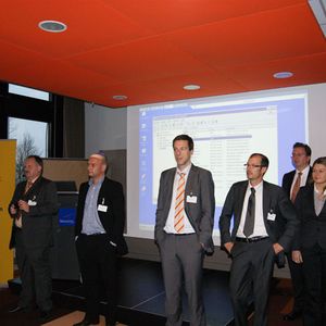 Für die Fragen der Partner standen unter anderem diese Symantec-Experten Rede und Antwort (v.li.): Alexander Neff, Alexander Bode, Mirco Reimann, Wolf Schreiner, Alexander Noffz, Alexander Peters, Anita Chrobok und Marc Lindenblatt.