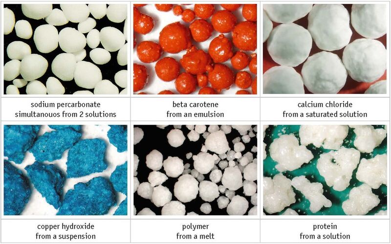Variety of spray-granulated products (Picture: Glatt)