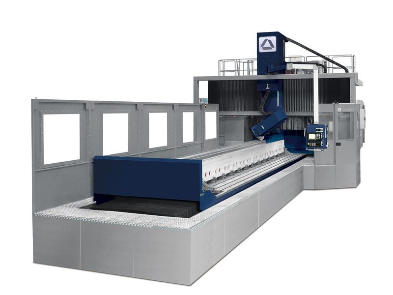 Gezeigt wird außerdem die Portal-Flachschleifmaschine SGD.  (Bild: Danobat-Group)