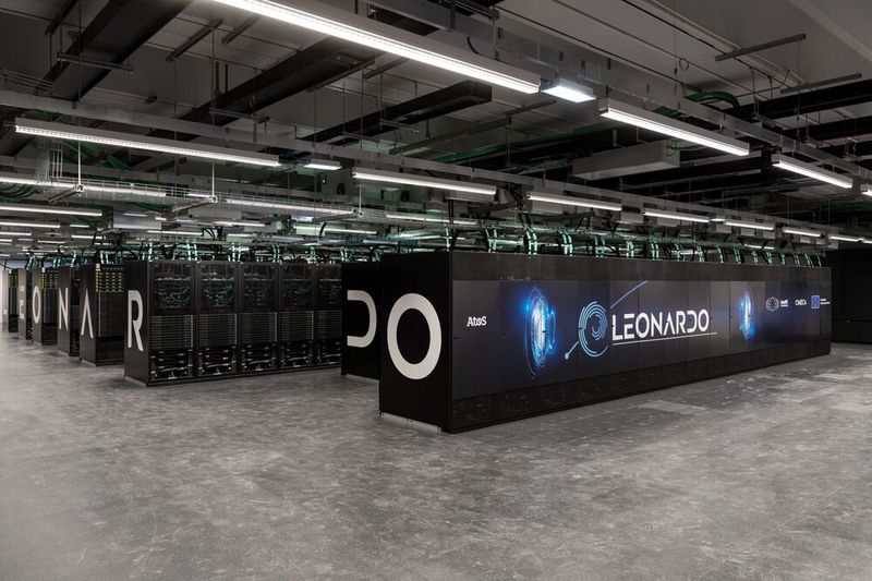 Das System Leonardo Nr. 9 ist an einem anderen EuroHPC-Standort in CINECA, Italien, installiert. Es ist ein Atos BullSequana XH2000-System mit Xeon Platinum 8358 32C 2.6GHz als Hauptprozessoren, NVIDIA A100 SXM4 40 GB als Beschleuniger und Quad-rail NVIDIA HDR100 Infiniband als Interconnect. Er erreichte eine HPL-Leistung von 241,2 Petaflops. (Bild: © Giacomo Maestri)