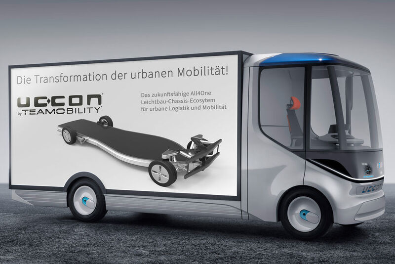 Basis des Mobilitätskonzepts Uccon für die „last mile“ bildet ein patentiertes Leichtbau Rolling Chassis, das die Teamobility GmbH aus Böblingen entwickelt hat. (Leichtbau BW)