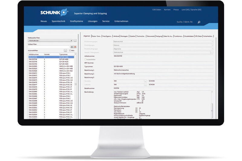 Nutzer von Eplan können ab sofort auf die wichtigsten Module aus dem weltweit größten Standard-Greifkomponentenprogramm von Schunk zugreifen. (Schunk GmbH & Co. KG)