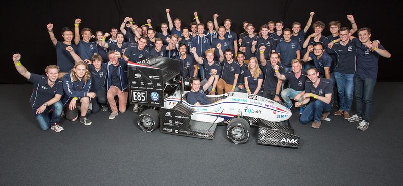 In der Klasse der Elektrofahrzeuge, der Formula Student Electric (FSE), siegte mit dem Team der TU Delft einmal mehr der Spitzenreiter der vergangenen Jahre. (Bild: FSG - Ole Kroeger)