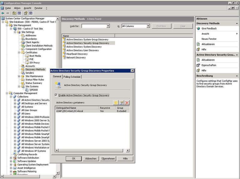 Abbildung 2: Ermittlungsmethoden bestimmen, nach welchen Ressourcen im Netzwerk oder in Active Directory gesucht werden sollen. (Archiv: Vogel Business Media)