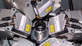 Mit der neuartigen Gear-Inspection kann beispielsweise eine Verzahnung mit 23 Zähnen bereits im Werk in weniger als dreißig Sekunden komplett in 3D dargestellt und kontrolliert werden. (MS3D)