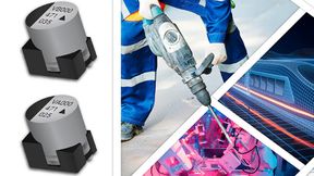 The new AEVA and AEVB Series aluminum electrolytic capacitors are engineered for harsh industrial environments, delivering high-CV, long-lifetime performance in compact, surface-mount packages that reliably withstand up to 30g acceleration and operating temperatures extending from -55° to +125°C. (Source: Kyocera)