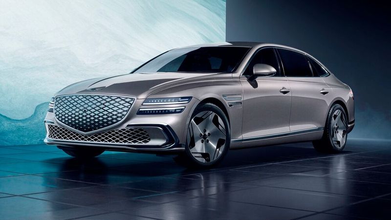 Genesis hat dem G80 Electrified ein optisches und technisches Upgrade gegönnt.(Bild:  Genesis)