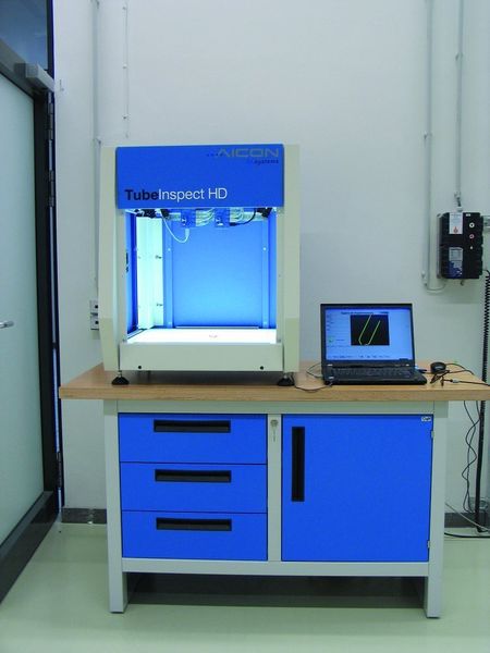 Immer wieder fragten Aicon-Kunden nach einem Tischgerät. Tube-Inspect HD ist für die Messung kurzer Rohre und Drähte geeignet. Bilder: Munde (Archiv: Vogel Business Media)
