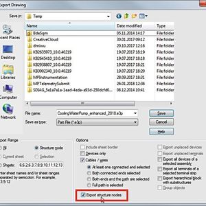 Teilschaltungen können zusammen mit ihrer Strukturknoten-Zuordnung und deren Attributen exportiert und in neue Projekten importiert werden.