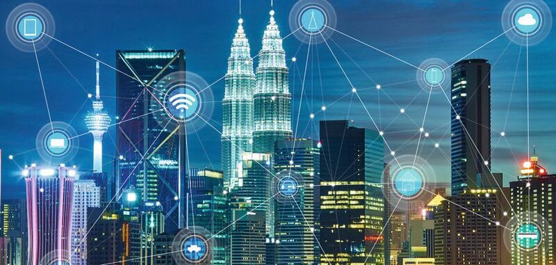 Vernetzung im IoT: In den smart Cities werden je nach Anwendung unterschiedliche Funktechnologien eingesetzt