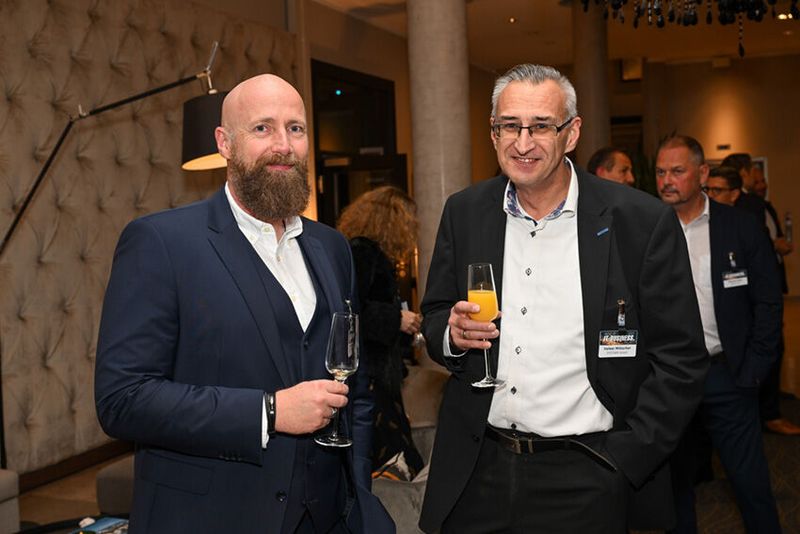 (l.) Thorsten Skotnica (TDT) und Volker Mitlacher (SYSTEAM) (Bild: Hannes Magerstädt)