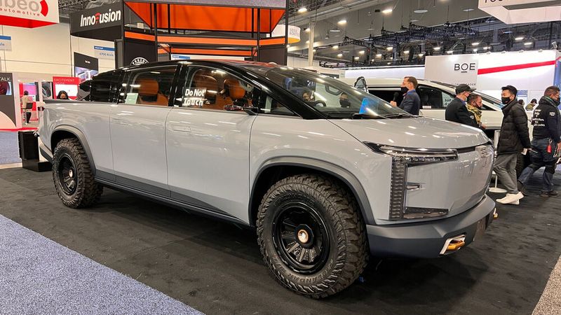 Das US-Start-up Edison Future will mit elektrischen Pick-ups und Nutzfahrzeugen punkten. (Bild: Newspress)