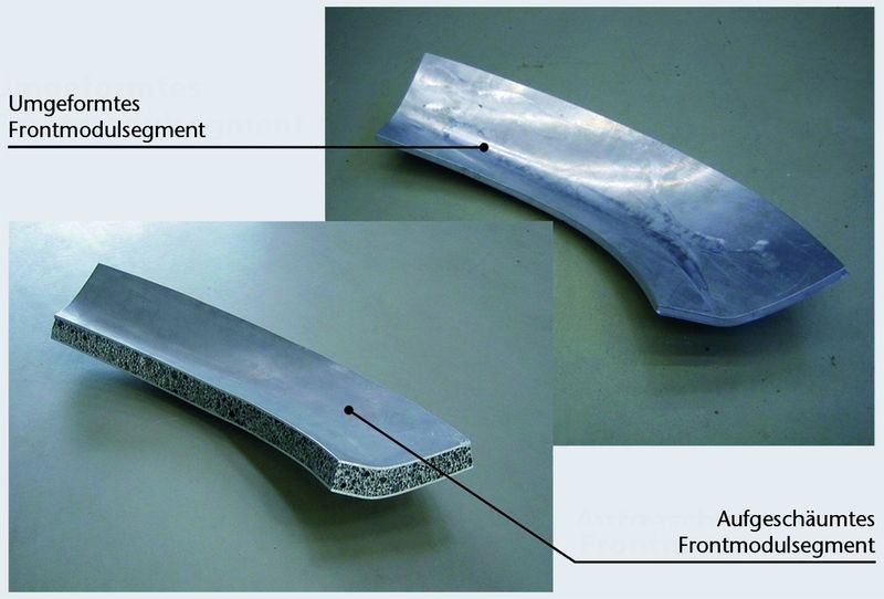 Bild 7: Umgeformtes und aufgeschäumtes Frontmodulsegment. (Archiv: Vogel Business Media)