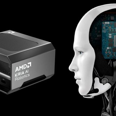 Physical AI für Roboter erfordert leistungsstarke Prozessoren, die zudem noch robust und echtzeitfähig sein müssen. Mit dem Ryzen Embedded X100 und Kria KI will AMD hier die passenden Lösungen anbieten.  (Bild: AMD)