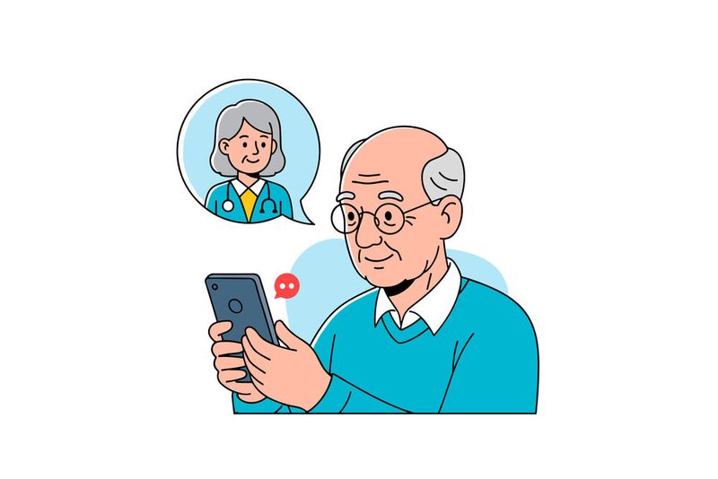 Laut Bitkom-Umfrage nutzen 19 Prozent der Befragten ab 65 Jahren E-Mail, Chat oder  Messenger für die Kommunikation mit ihren Ärztinnen und Ärzten.(Bild: ©  Robin - stock.adobe.com / KI-generiert)