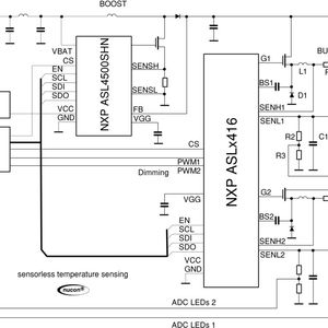 Bild 2: Boost Buck-Topologie zum Ansteuern von LEDs(Bild:  Nucon)