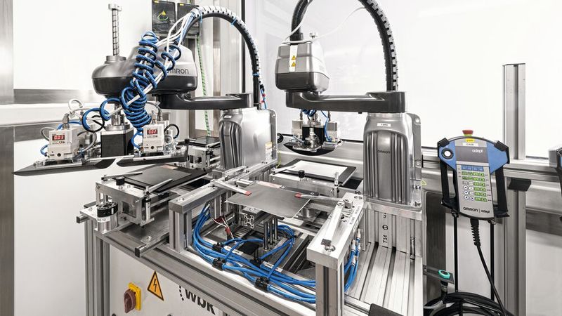 Am Karlsruher Institut für Technologie steht eine Pilotlinie einer agilen Batteriezellfertigung.(Bild:  Amadeus Bramsiepe/KIT)