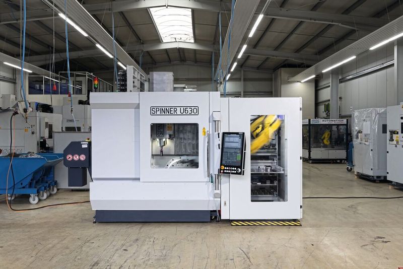Die gleiche „U630“, ausgestattet mit einer „Roboboxtreme“ zur Komplettbearbeitung. (Bild: Spinner automation)