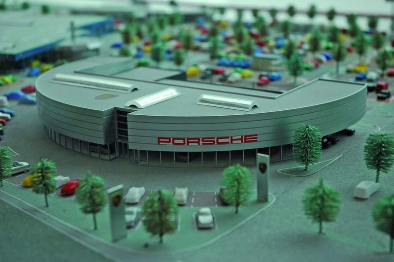 Planzeichnung des neuen Porsche-Zentrums in Kassel.  (Foto: Glinicke)