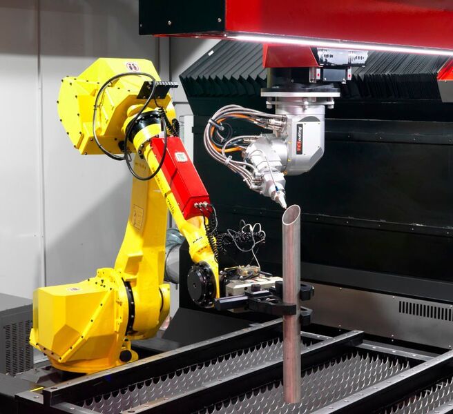 Egal ob per Roboter- oder Tischsystem, das Werkstück steht in jeder Position mit dem richtigen Winkel für die Laserberarbeitung parat, wie TCI Cutting betont. (TCI Cutting)