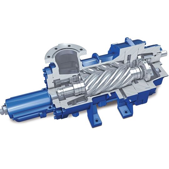 Die öleingespritzten Schraubenverdichter der Baureihe VMY liefern die höchsten Differenzdrücke bzw. Druckverhältnisse im Aerzen-Produktportfolio.(Bild:  Aerzen)