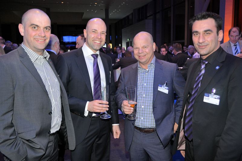 V.l.n.r. Lothar Ternes (Ingram Micro), Markus Hammer (IBM), Thomas Steckenborn und Murat Peker (beide Cema) (IT-BUSINESS / Michael Hase)