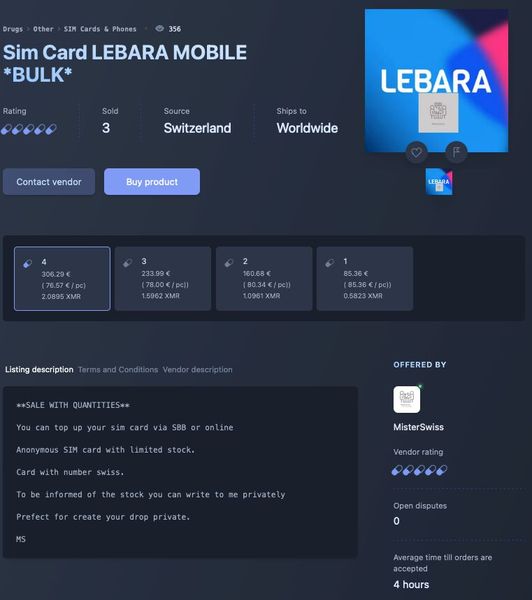 Der Kauf von SIM-Karten ist mit der Preisgabe personenbezogener Daten verbunden – nicht so im Darknet. (Bild: Bitdefender)