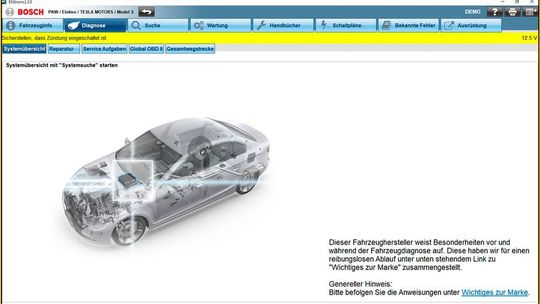 Mit dem Software-Update 2023/2 erhalten Esitronic-Nutzer nützliche Informationen für die Tesla-Diagnose. (Bild:  Bosch)