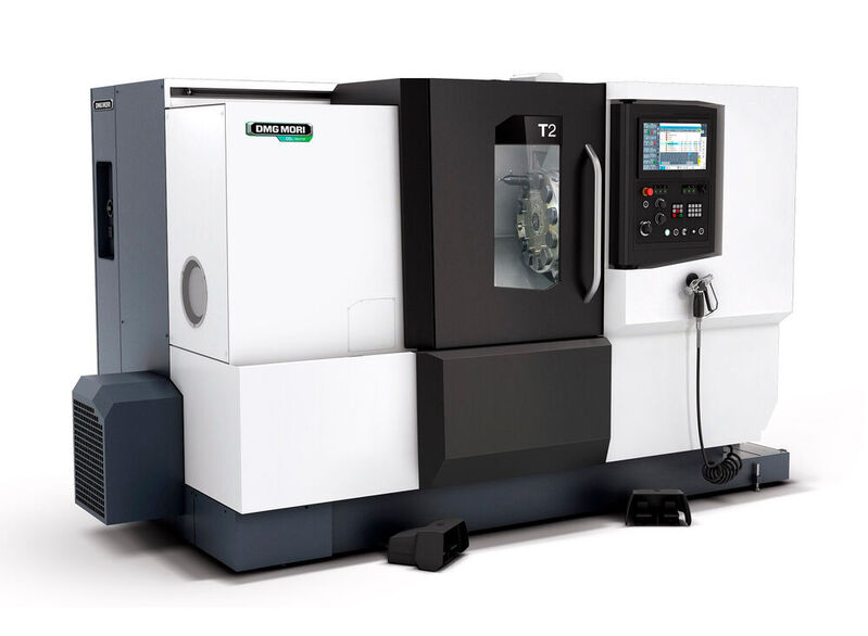 The larger of the two new entry-level CNC lathes recently introduced by DMG Mori.