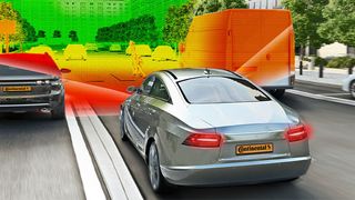 Continental entwikelt die nächste Stufe des so genannten Umfeldmodells, bei dem Sensoren die Umgebung um das Fahrzeug dreidimensional erfassen. (Continental)