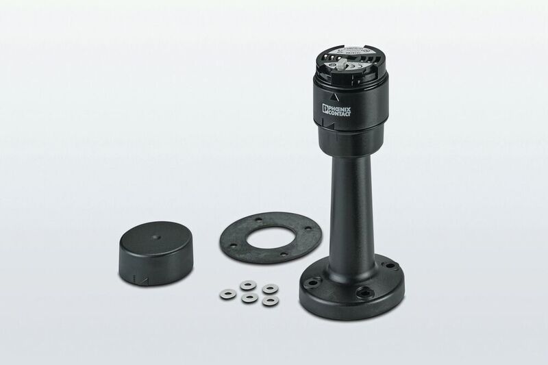 Basis-Anschlusselement der Produktfamilie PSD-S 50 inklusive eines 100 mm langen Kunststoffrohrs.
