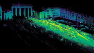 Punktwolke des Brandenburger Tors in Berlin. Aufgenommen mit dem Falcon Lidarsensor von Innovusion. (Bild: Innovusion)