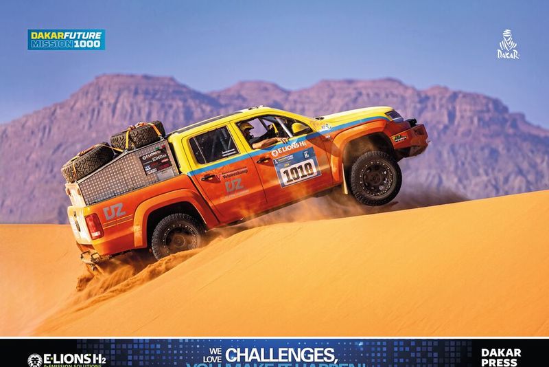 Mit der „Future Mission 1000“ wurde im Rahmen der Rally Dakar ein gänzlich neues Rennen in Richtung einer nachhaltigeren Zukunft etabliert, an dem nur Fahrzeuge folgender Antriebstypen zugelassen sind.(Bild:  Dakar Press Team)