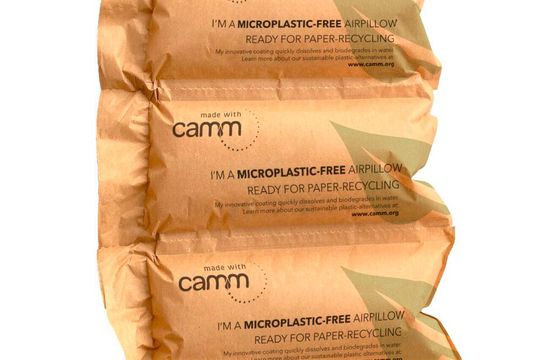 Die „CAMM Air Pillows“ können, wenn sie ihren Dienst getan haben, problemlos in der Papierrecyclingtonne entsorgt werden.(Bild:  Camm Solutions)