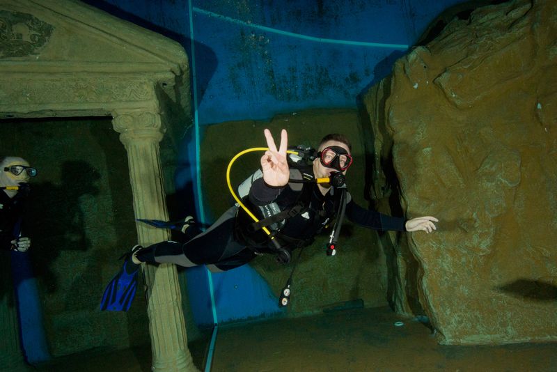 Sascha Kratz (profkom/ITKmax) fand den Tauchkurs toll. (Bild: Herweck)